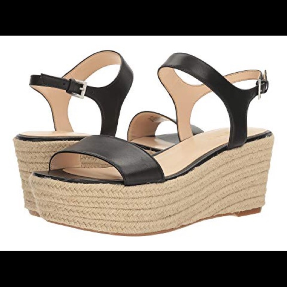 Nine West Flownder Espadrille Wedge Sandal Sz 8